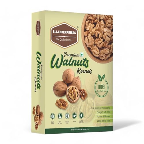 S.A.Enterprises Walnut Kernels Premium 200g | Akhrot Giri | Delightful Snack | Without Shell | Brain Food | Crunchy Nuts | Rich in Omega-3 Fatty acid (B0D4J4MF5D) Amazon Price History, Amazon Price Tracker