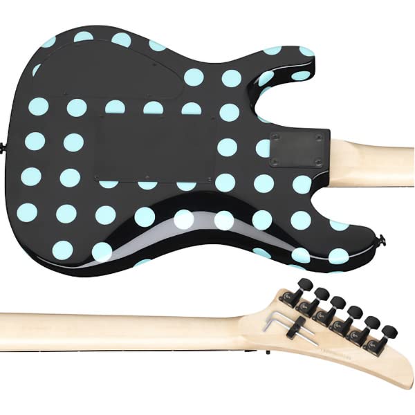 Amazon | KRAMER NightSwan Black with Blue Polka Dots エレキギター