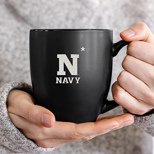 Image of Rico Industries NCAA Primary 15-Oz Personalized Matte Black Bistro Mug - for Hot or Cold Drinks
