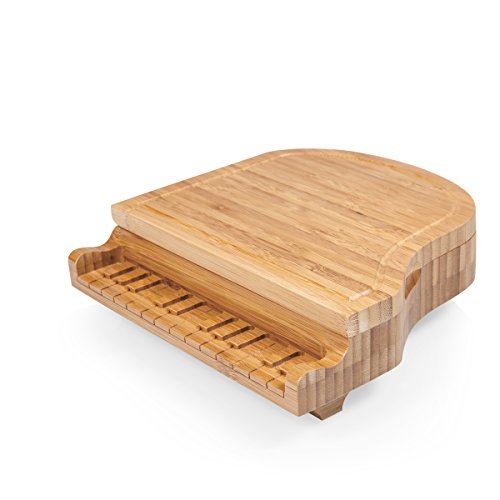 Set de tabla para quesos estilo piano con cuchillos miniatura 4