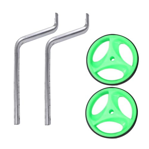 BESTonZON Ruedas de Entrenamiento para Bicicleta, Juego Auxiliar de Rueda de Equilibrio de 12-20 Pulgadas con Soporte Silencioso, Estabilizadores Verdes para Aprendizaje y Seguridad en el Ciclismo miniatura 1