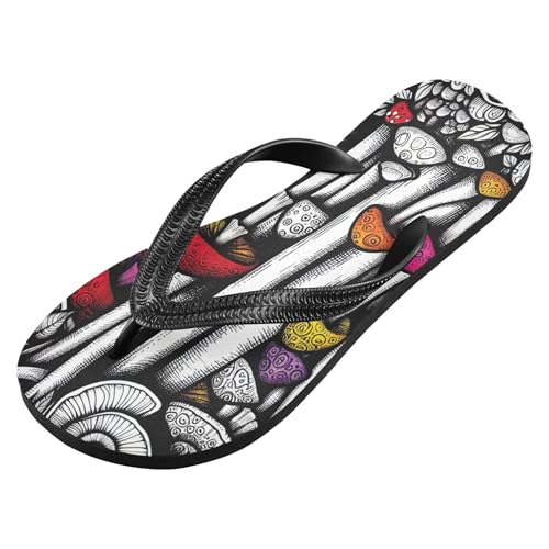 Burbuja Creepy Black Cat Flip Flops for Women Men, Soft Thong Sandals Rubber Slippers for Pool Beach Essentials2