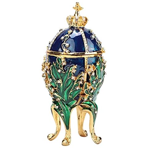 MOUMOUTEN Vintage Faberge Style Egg Jewellery Box Cover