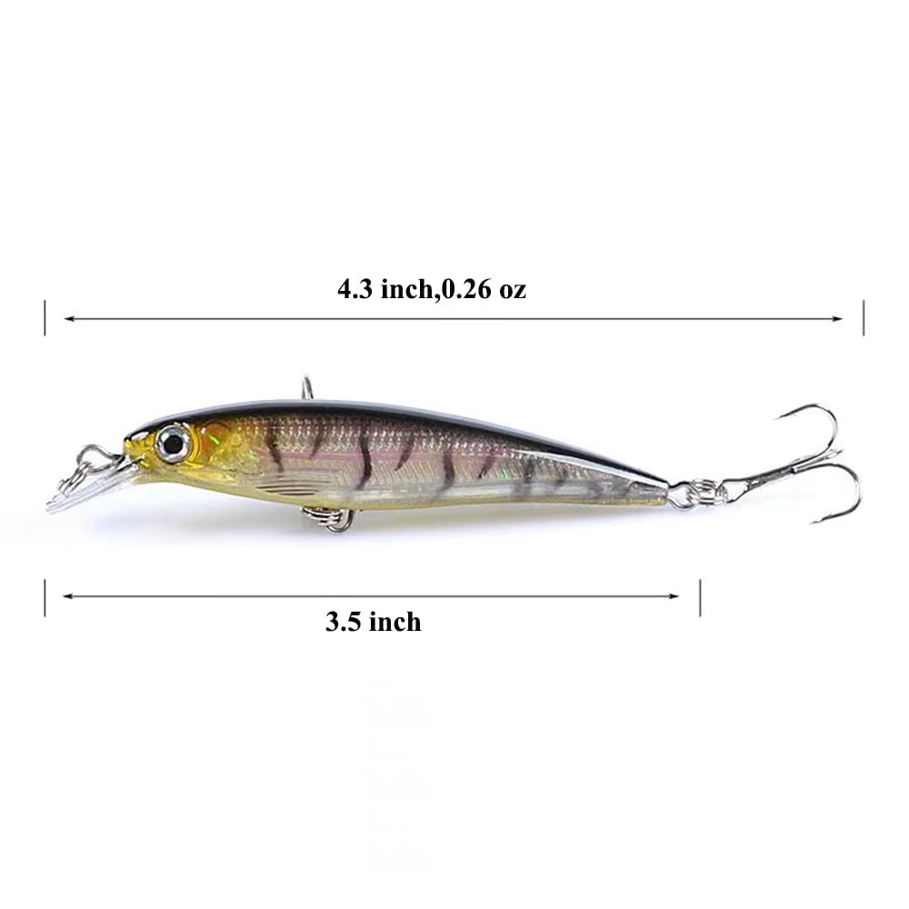 Fafeicy Appâts à crevettes en bois Leurres de pêche artificiels de 8 cm