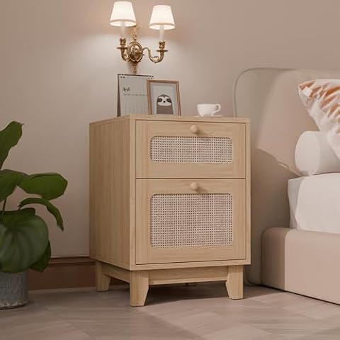 Betterhood Wicker Rattan Nightstand Cover