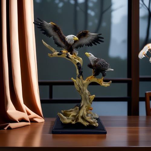 Estatua grande de águila de resina para decoración miniatura 4