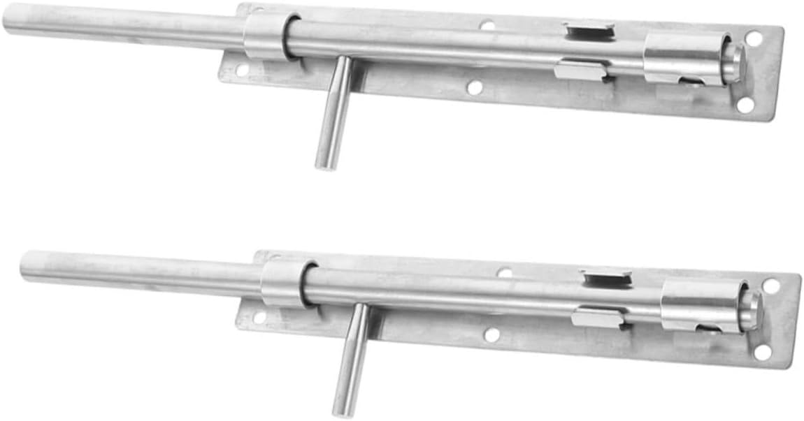 Homoyoyo 2pcs Stainless Steel Barn Door Lock with Slide Bolt Latch Heavy Duty Door Security for Bedrooms and Gates Easy to Install and Durable