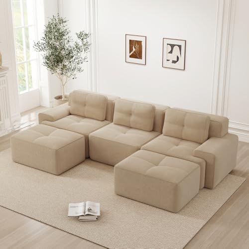 Sofá de esquina U de 3 plazas sofá modular