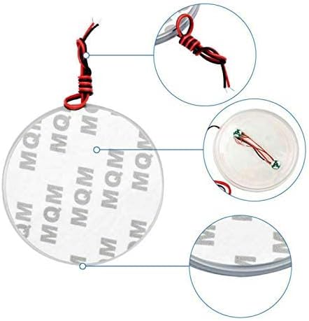 Miniatura 3 de MACHSWON Etiqueta engomada de la insignia de la luz del coche – 3.228 in LED emblema lámpara compatible con bombillas blancas BMW coche