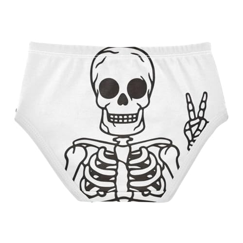 Skeleton HAPPY Halloween Panties for Girl Toddler Girls Underwear Cotton Fun Print Underpants Briefs 2t2