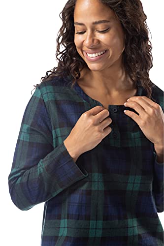 Fishers Finery Women's EcoFabric Henley Nightshirt | Long Sleeve | Below Knee | EcoFlannel EcoFleece Options4