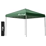 FIELDOOR ワンタッチタープテント 組立て簡単 高耐水加工 シルバーコーティング(※ホワイトを除く) UVカットコーティング アウトドア キャンプ BBQ [通常タイプ] [2.5m] [グリーン]