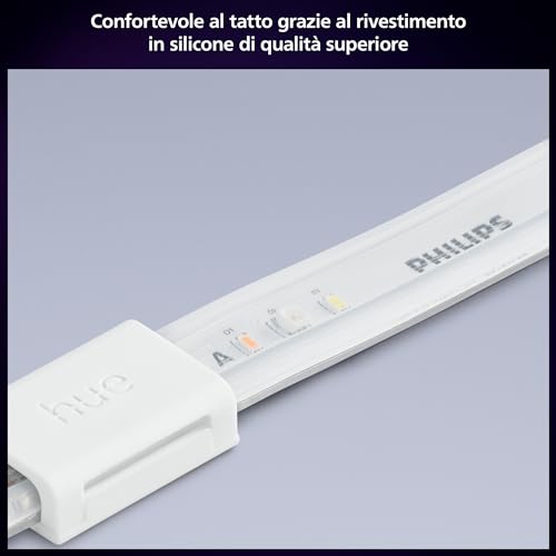 Indoor 1 Pack Strisce LED Smart Solo Kit Base 3m - Luci LED con controllo tramite Hue App - Strisce luminose compatibili con Alexa, Google Assistant e Apple HomeKit - Illuminazione - Immagine 5