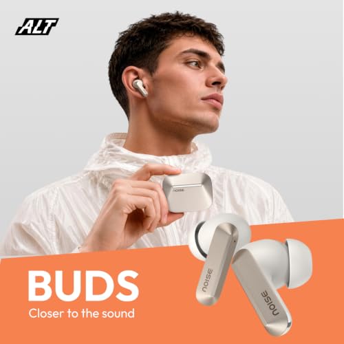 Image of Noise ALT Buds, 35dB ANC, Spatial Audio, 45Hrs Playtime, App Support, Ai Powered, Instacharge, Dual Pairing, BTv6.0 (Chosen Taupe (Metallic))