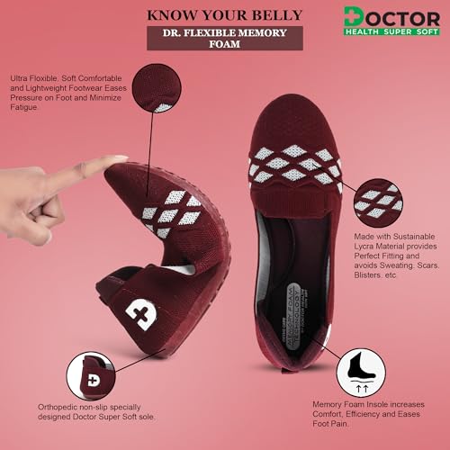 Image of DOCTOR HEALTH SUPER SOFT Women's Lightweight Running & Walking Shoes | Breathable Knit Slip-On Sneakers with Memory Foam Cushion | Flexible, Soft Everyday Comfort Footwear for Ladies & Girls