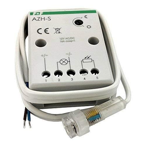 Interrupteur crépusculaire F&F AZH-S 0156 avec sonde hermétique Ø 10, 12V 16A pour basse tension