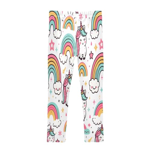 Toddler Girls Leggings Printed Yoga Pants Leggings Rainbow and Unicorns for Kids2