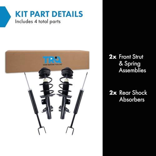 Image of TRQ Front and Rear Strut & Coil Spring Assembly Set Driver & Passenger Sides Compatible with 13-16 Dodge Dart