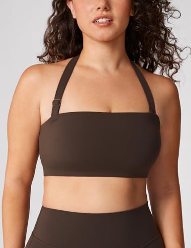 Hugcurve Women's Convertible Sports Bra Bandeau Strapless Tube Top Padded Wireless Yoga Workout3