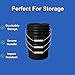 MKS Plastics 2-Gallon Bucket with Airtight Lid – Made in USA, Food Grade BPA Free Plastic, Heavy Duty Multi-Use, Metal Handle with Grip, Stackable Storage – Black, 3 Pack