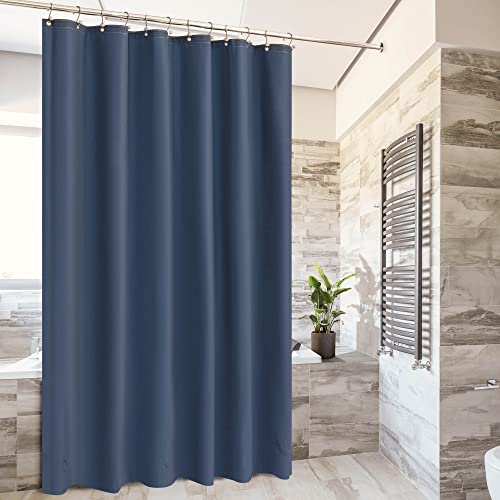 Image of Barossa Design Navy Shower Curtain Liner - Premium PEVA Shower Liner for Bathroom, BPA & PVC Free, No Chemical Smell, Lightweight Standard Size Bath Curtain with 3 Magnets, Metal Grommets - Navy Blue
