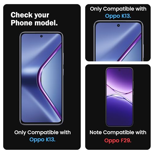 Image of ArmourPro Military Grade Gorilla Tempered Glass Screen Protector Compatible for Oppo K13 with Edge-To-Edge Protector Coverage, Cable Protector and Easy Installation kit (6.67 Inch)