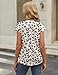 Zeagoo Cheetah Print Top Womens Fashion 2026 Short Sleeve Shirts Spring Tops for Women Business Casual Work Clothing