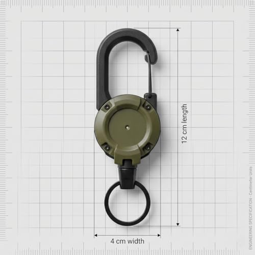 Image of ASIRA Retractable ID Card Holder with Carabiner Hook | U-Shaped Keychain & Badge Reel with Quick Release Ring | Durable Lanyard for Office, School & Outdoor Use | ABS + Steel (Multicolor)