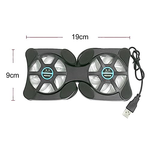 Base plegable para notebook con doble ventilador miniatura 5