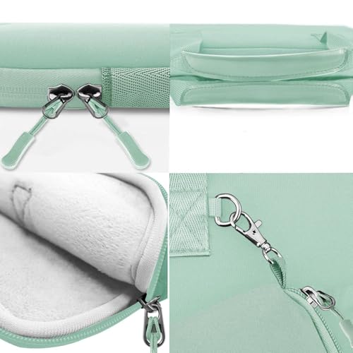 Image of Hseok Laptop Sleeve 13.3-14 inch Case with Small Pouch, Neoprene Computer Bag Compatible with MacBook Pro 14 inch M4 /M3 /M2 /M1 2025-2021, Mac Air /Pro 13.3 inch and Most 13-14 inch Notebooks,Spring Blue