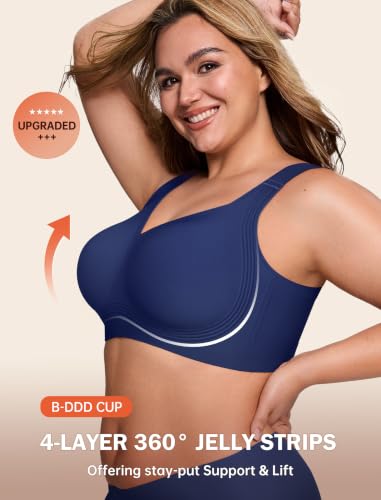 Image of LetsJoli Jelly Bras for Women No Underwire Plus Size Push Up Supportive