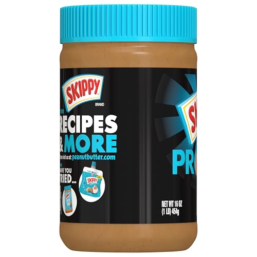 Image of SKIPPY Creamy Peanut Butter Blended with Plant Protein, 16oz Jar, 12 Pack