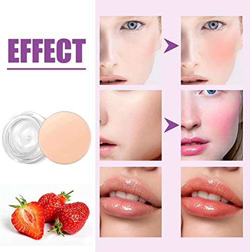 Clear Blush Color Changing, Face Color Change Powder Blusher Moisturizing Cream, Multi-Use Waterproof Blusher For Cheeks & Lips, 50g (1pcs) - Image 4