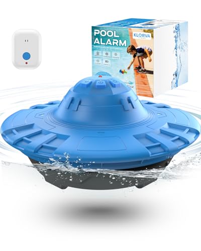 Pool Alarm for Inground & Above Ground Pools Adjustable Sensitivity Water Detection Alarms Covers 20x40ft 85dB+ Safety Alert for Kids Pets & Accidental Entry Weatherproof UV&Corrosion Resistant BU&GR