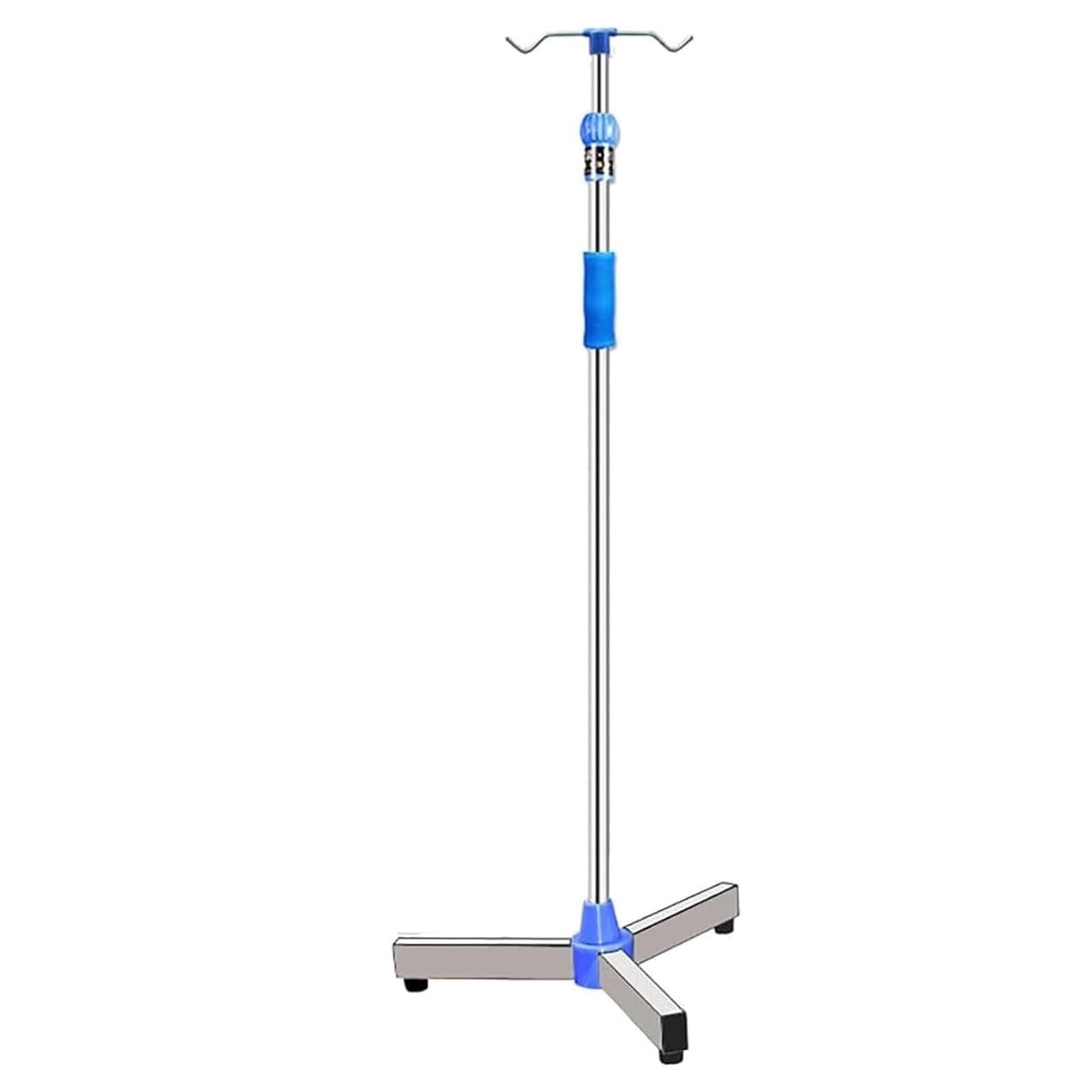 Vive IV Pole con ruedas Soporte for bolsa de líquidos IV con 2 ganchos y altura ajustable for atención domiciliaria, hospitales Postes IV