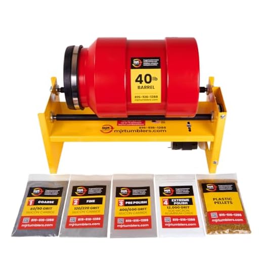 MJR Tumblers 40 LB Rock Tumbler Awarded Best High End, Most Versatile Run 19 Dif Barrel Combinations
