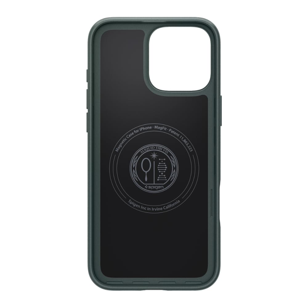 Spigen Funda para iPhone 16 Pro MAX, Thin Fit MagFit Compatible con MagSafe - Verde Cian