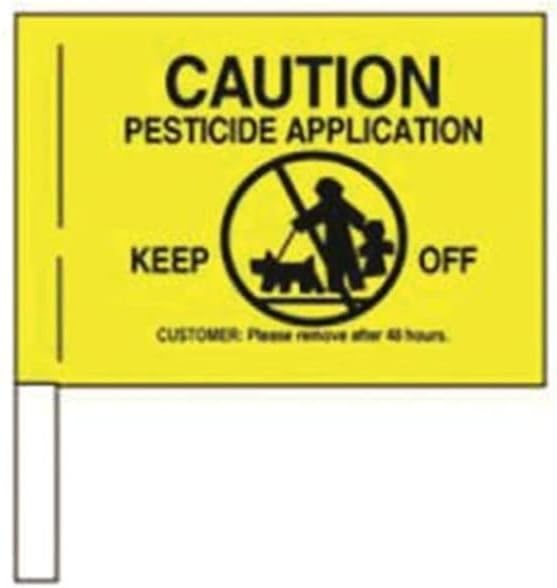 Bandera de marcado, amarillo, pesticida, vinilo, Pk50