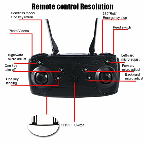 G · PEH Foldable Drones with 720P HD Camera,RC Quadcopter WiFi FPV Live Video,One Key Start,3D Flip,WiFi FPV Live Video,altitude hold mode for Adults - Image 3