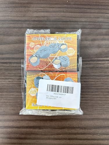 Diffaxy Juwelier Lupe 10X und 30X, Zusammenklappbare Handlupe für Juweliere zur Schmuckidentifizierung, Taschenlupe für Edelsteine, Schmuck, Rocks, Antiquitäten und von Zeitungsbüchern
