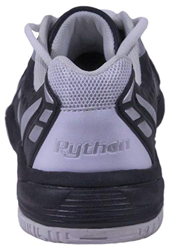 Image of Python Deluxe Indoor Court Shoes | (Racquetball, Squash, Badminton, Indoor Pickleball, Volleyball) (Low & Mid) (Black & White Colors) (Non-Slip) (Non-Marking)