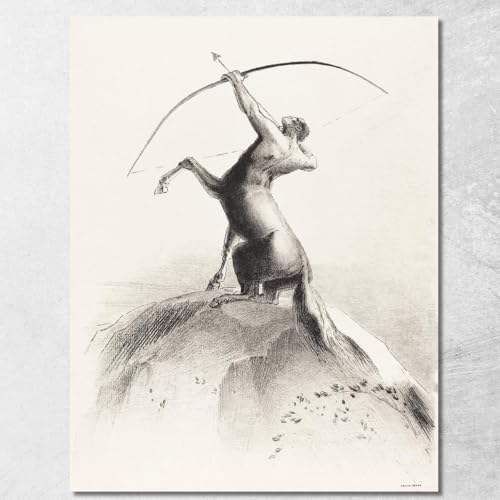Centauro qui vise les nuages Odilon Redon grand tableau pour bureau
