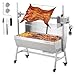 Produktbild VEVOR Lammgrill, Spanferkelgrill, Spießbratengrill, 61 kg rollbarer BBQ-Holzkohle-Spießgrill für Schwein, Lamm, Ziege, elektrischer 42-W-Motor, Edelstahl Drehspießröster mit Windschutzscheibe
