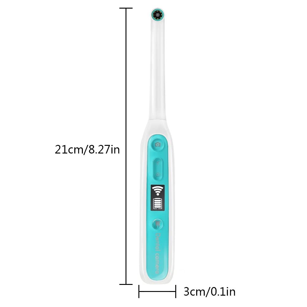 Telecamera Orale Dentale, Telecamera Intraorale Hd per Endoscopio Intraorale Wireless, Telecamera Dentale per Endoscopio Wifi 1080P Hd, Videocamera per Denti Wireless Impermeabile con 8 Luci A Led