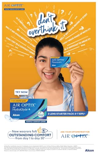 Image of Air Optix plus HydraGlyde | Monthly Contact lenses | Comfort from Day 1 to Day 30 | Clean, Power Lens (-2.25) | Pack of 3 | From Alcon