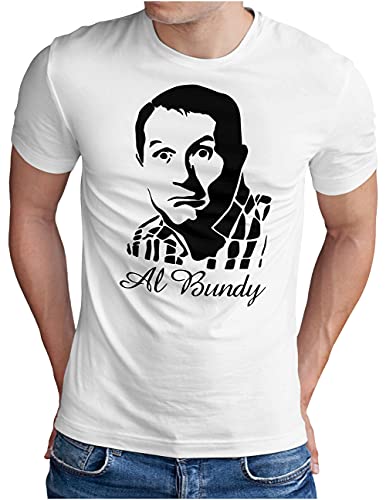 T-Shirt Al Bundy Face blanc 5XL imprimé grand format en coton doux style série culte