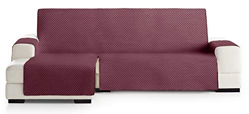 JM Textil Cubre Chaise Longue Acolchado Elena, Brazo Izquierdo, Tamaño 290cm, Color Granate 08