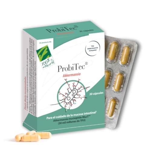 ProbiTec® Akkermansia Muciniphila - Postbiótico 30 mil Millones TFU por Cápsula - Apoyo a la Barrera y Mucosa Intestinal - Favorece Equilibrio Digestivo - Alta Concentración - 30 Caps. - 100% Natural
