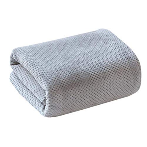 TIANHAO Flanell Winter Thicken Throw Decke, Nap Sofa Quilt Decke Für Schlafsaal Büro, Einzelbett Bettwäsche Für Zu Hause, Schal Decken, Klimaanlage Decken,Grau,180 * 200cm