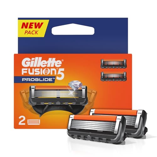 Gillette Fusion Proglide Blades for men with styling back blade - 2 count for Perfect Shave and Perfect Beard Shape